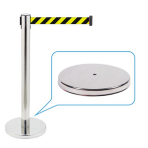 Pedestal Organizador de Filas Luxo Light com Fita Retrátil Zebrada 2m