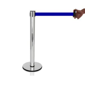 Pedestal Organizador de Filas Luxo Personalizado com Fita Retrátil 2m