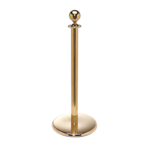 Pedestal de Fila com Cordão 1,5m | Aço Inox Dourado