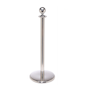 Pedestal de Fila com Cordão 1,5m | Aço Inox Cromado ou Dourado