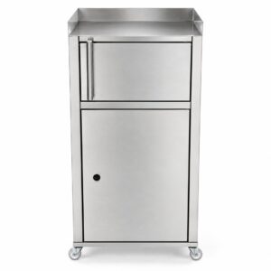 Lixeira Fast Food em Aço Inox com Balde Interno – 100 Litros