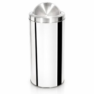 Lixeira de Aço Inox com Tampa Aro Basculante – 10 a 100 Litros