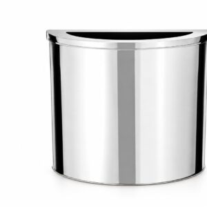 Lixeira de Aço Inox com Tampa Meia Lua de Parede – 20 a 50 Litros