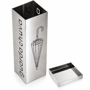 Porta-Guarda-Chuva Quadrado em Aço Inox – 60 cm
